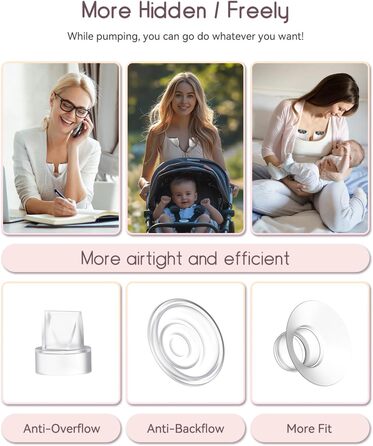 Революційний електричний молоковідсмоктувач 202G, портативний електричний молоковідсмоктувач KISSBOBO з 4 режимами, 12 рівнями, оп