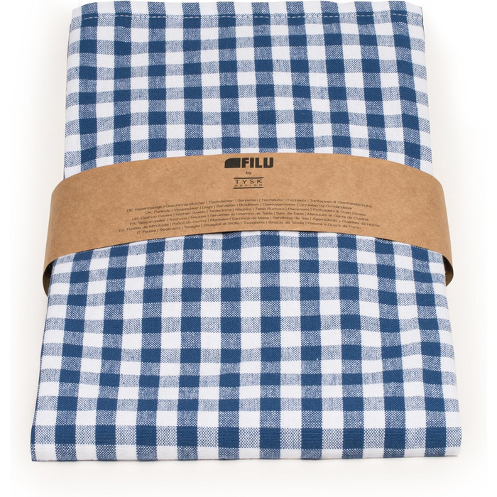 Скатертина FILU 140 x 240 см синя/біла в клітинку (колір і розмір на вибір) - високоякісна скатертина з 100 бавовни 140 x 240 см т