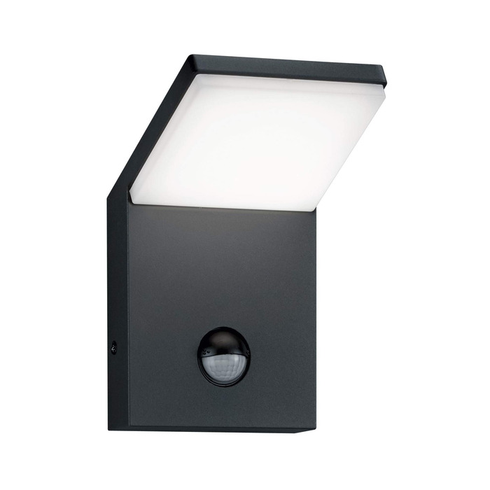 Світильник вуличний настінний Trio LED Pearl 221169142, алюміній (антрацит), 9 Вт, чорний, з датчиком руху