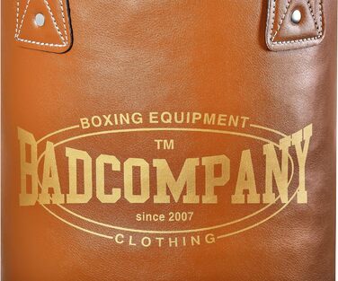 Ретро-боксерська груша Bad Company з надміцним чотириточковим сталевим ланцюгом I Боксерська груша зі штучної шкіри, яку я наповню