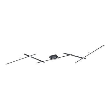 Стеля LED-світильник Trio Leuchten Arvin 628410532, матовий чорний метал, 22 Вт, з пультом керування та зміною кольору