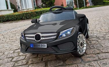 Ігровий будиночок дитячий електромобіль Cabrio GT, для дітей з USB LED, дитячий автомобіль (чорний)