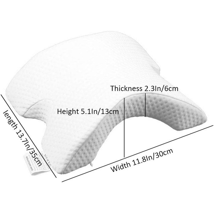 Подушка для сну на боці для пар, розслаблююча подушка для рук, вигнута подушка з піни з ефектом пам&39яті, U-подібна подушка для шиї, дорожня подушка, подушка з нульовим тиском з льодяним шовком для пар з повільним відновленням