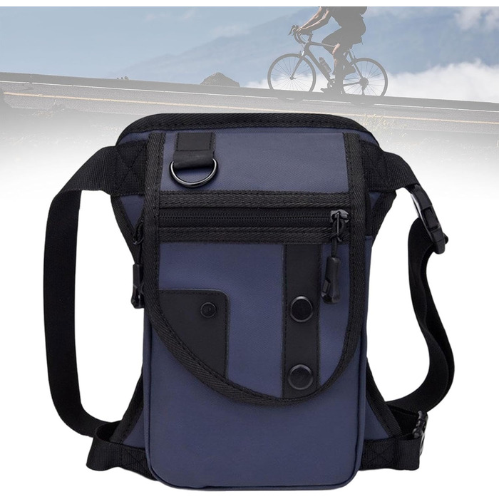 Поясна сумка Fenteer, сумка для відпочинку, регульована сумка, водонепроникна сумка для ніг, сумка для риболовлі для подорожей на природі, для дорослих, синя