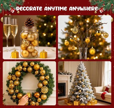 Набір різдвяних кульок набір із 105 предметів ilauke