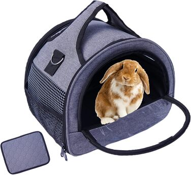Переноска Meow&Woof для котів, кроликів, переноска для дрібних тварин, морських свинок, складні сумки для переноски домашніх тварин, переноска для кошенят, цуценят (xs, сіра)