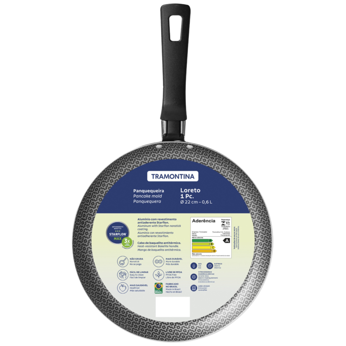 Сковорода Tramontina Loreto 22 см, для млинців (6714266)