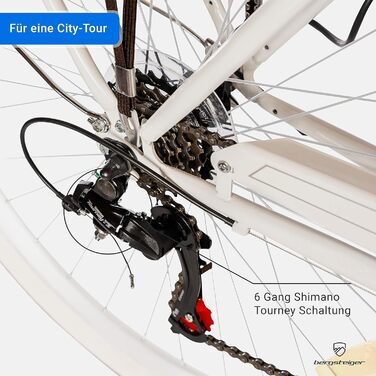 Жіночий міський велосипед 28 дюймів, підходить для зросту від 150 см, кошик з ротанга, ліхтарик для велосипеда