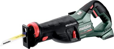 Акумуляторна зворотно-поступальна пила Metabo 18 LT BL, 18 В, частота обертання 0-3000 / хв, хід пильного диска 32 мм, з м'якою ру