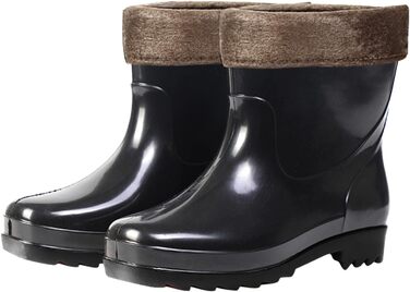 Чоловіче водне взуття/гумові чоботи, короткі гумові чоботи, гумові чоботи для садівництва, гумові черевики, для подорожей та походів, чорні, розмір 39 1/3 EU