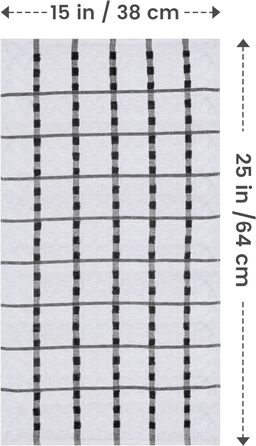 Чайних рушників Кухонні рушники, бавовняний чайний рушник 38 x 64 см - можна прати в машині (чорні та білі) 12 pack чорні та білі,