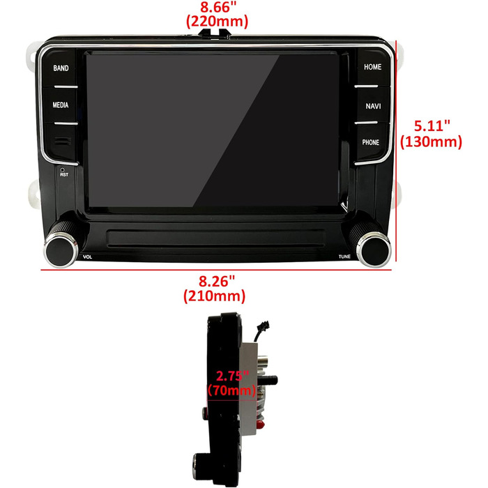 Дюймовий 8-ядерний вдосконалений DSP бездротовий CarPlay Androidавтомобільна стереосистема Android13 232 ГБ IPS 4G LTE/5G WiFi GPS OPS RDS RVC Bluetooth USB для VW Golf 5 6 Passat B6 B7 Polo Caddy 7 дюймів 232G OPS/бездротовий CarplayAuto, 7-