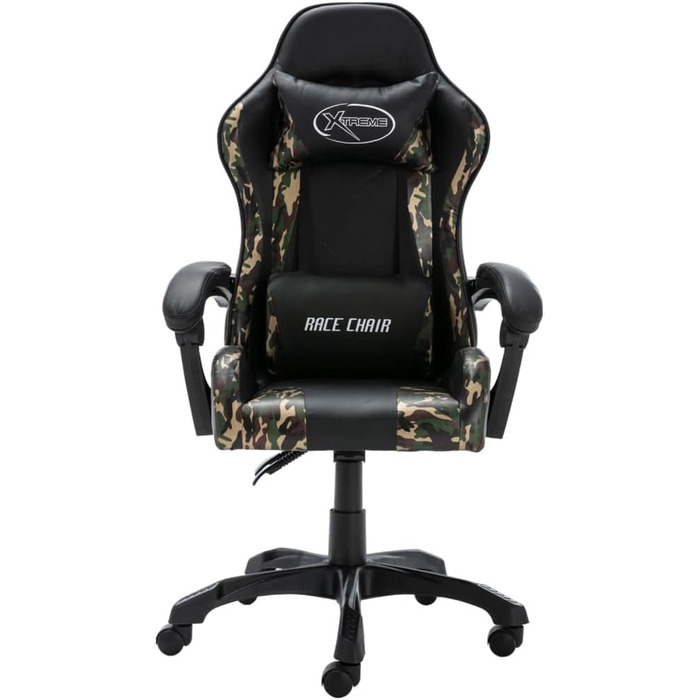 Ігрове крісло LAPOOH, Ігрове крісло, Робоче крісло, Комп&39ютерне крісло, Офісне крісло, Чорний та камуфляжний штучна шкіра