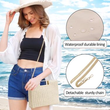 Жіноча сумка-клатч Milisente, елегантна вечірня сумка з ручкою, сумка через плече для весілля, солом&39яно-засмагла