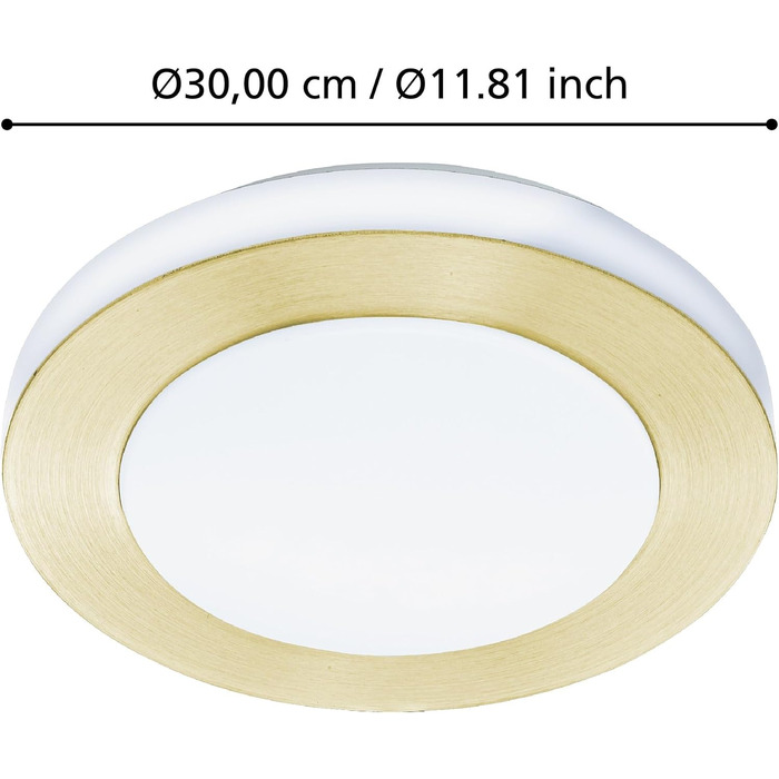 Стельовий LED-світильник EGLO Capri, сталь, білий та золотий