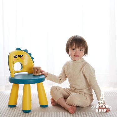 Дитячий стілець із пластику - Дитячий табурет - Зручний Легкий і міцний - Підходить для дітей від 2 до 6 років - Легко миється - Е
