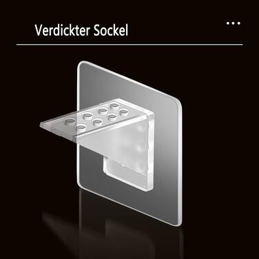 Клейкі гачки для полиць шафи, самоклеючі, прозорі опори для полиць, кронштейни для полиць, клейкі гачки, опори для основи, тримачі для полиць, шафа, тримачі для скла, полиці, прозорі, один розмір (12) 12 прозорих