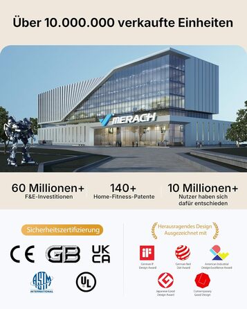 Степер MERACH U-подібної форми з низьким навантаженням та 3D-рухом, тихий велотренажер із РК-дисплеєм для відображення часу, кроків та калорій, нековзні педалі, компактний для дому та квартири 2511