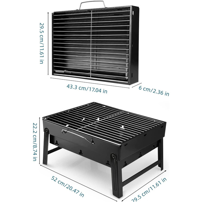 Вугільні барбекю Портативний гриль з нержавіючої сталі Коптильня для вугілля Char Broil Гриль-барбекю для кемпінгу на відкритому п