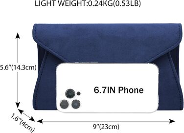 Жіночий клатч Milisente із замшевої вечірньої сумки, маленька сумка через плече, замшевий синій