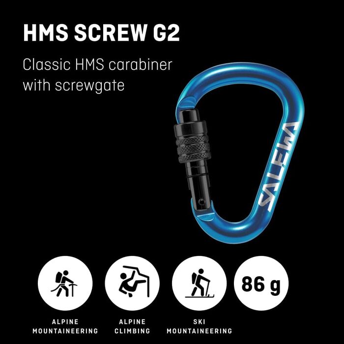 Карабін Salewa HMS Screw G2 M (упаковка з 2 шт.) флуоресцентно-зелений