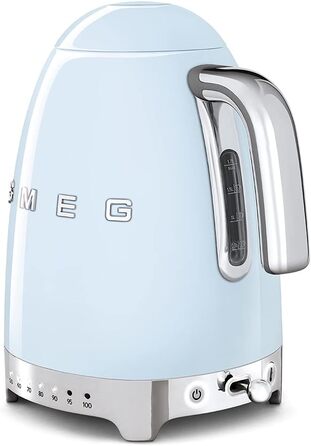 Чайник Smeg KLF04PBEU, 2400, 1,7 літра, Пастельно-блакитний одномісний