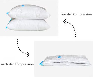 Вакуумні пакети для одягу Ersozrin 12 шт. з герметичним клапаном і ручним насосом вакуумні (6x50x70см/4x60x80см/2x80x100см) Вакуумні пакети для одягу економлять місце