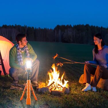 Ліхтар Generico Camping з кріпленням світлодіодний ліхтар-штатив Водонепроникний магнітний ліхтар з акумулятором 10 000 мАг, для роботи, штатив, з регульованою яскравістю та кріпленням для пікніків, походів