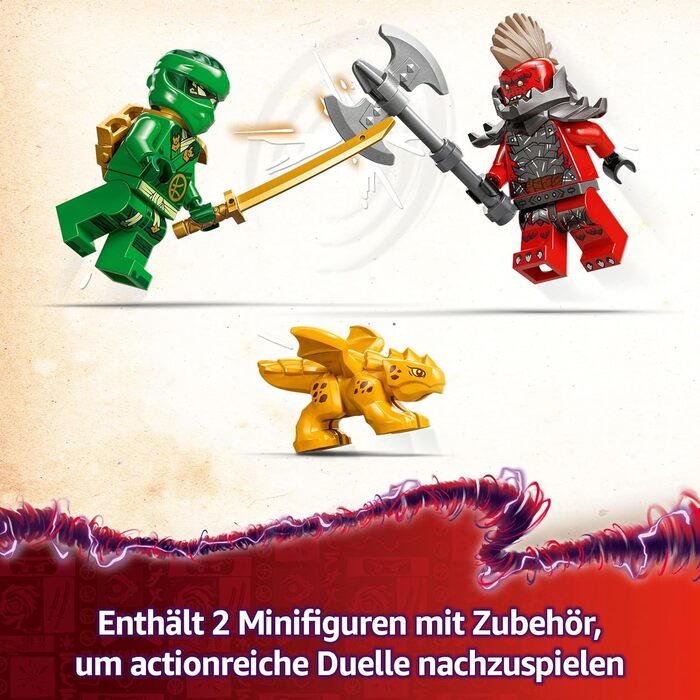 Конструктор LEGO Ninjago 71829, Зелений Лісовий Дракон Ллойда, 128 деталей