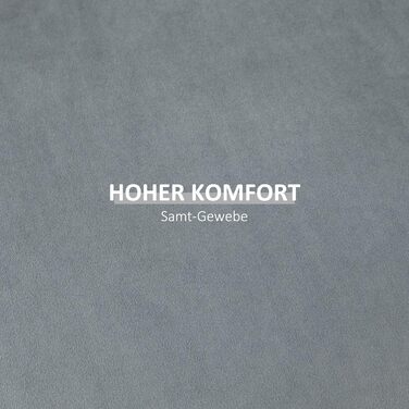 Пуф для зберігання HOMCOM 2-в-1 з кришкою, круглий пуф для ніг, м&39який пуф з оксамитовим приставним столиком для вітальні, спальні, Ø44 x 47,5 см, сірий