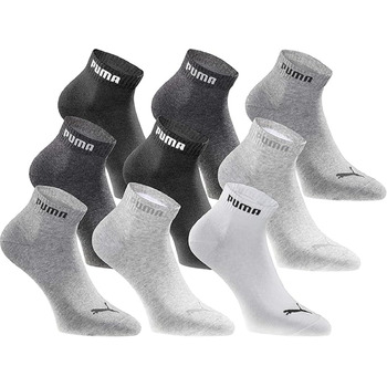 Шкарпетки PUMA Quarter Socks, упаковка з 18 пар, Statement Edition - жіночі та чоловічі розміри 43-46, чорні, білі, сірі