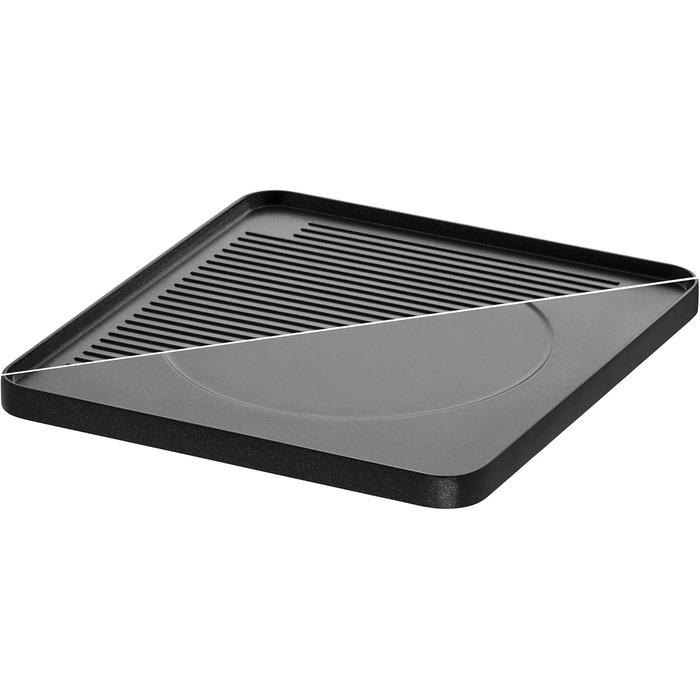 Раклет гриль зі сковородами та слайдерами, раклет 4 персони, 870 Вт, нержавіюча сталь матова