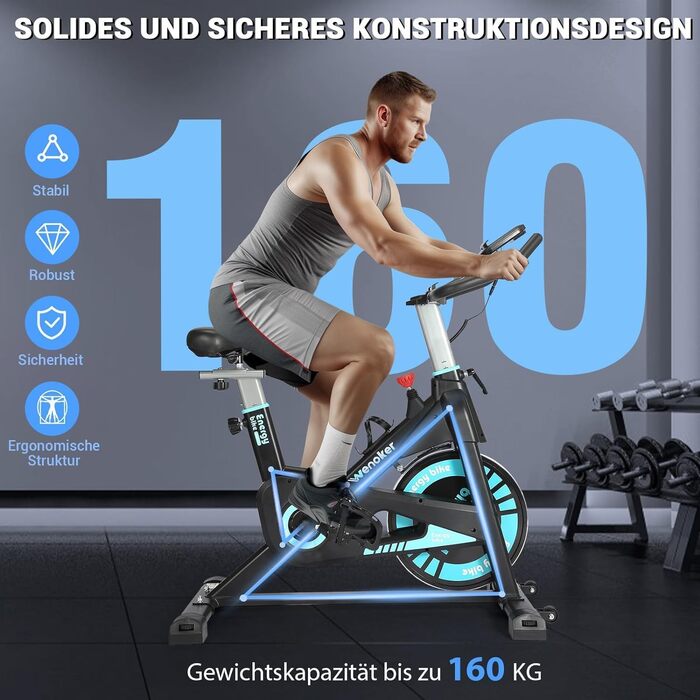 Велотренажер Wenoker Heimtrainer Fahrrad 2025 з магнітним опором, спінінг для приміщень