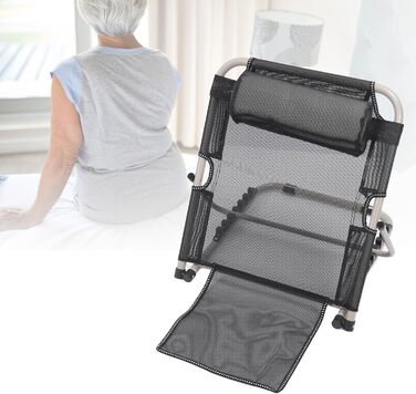 Підйомна спинка ліжка, 6-ступінчаста регульована підйомна спинка ліжка, складна спинка ліжка з підголівником, портативна підйомна спинка ліжка для догляду за пацієнтами, читання, перегляду телевізора, їжі