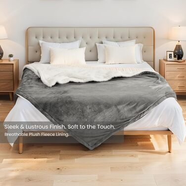 Електрична ковдра з підігрівом та автоматичним вимкненням, 130x160 см, фланель та бавовна, 9 налаштувань температури та 9-годинний таймер, захист від перегріву, м&39яка та приємна для шкіри, можна прати в пральній машині, для дивана/ліжка, світло-сірий 00