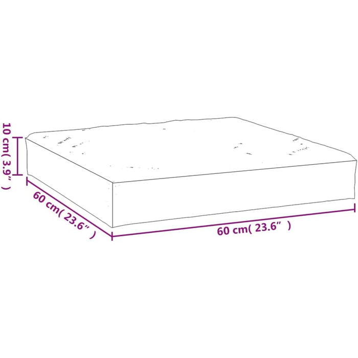 Подушка для піддонів з малюнком листя 60x60x10 см оксфордська тканина, подушка для сидіння на відкритому повітрі, запасна подушка для ротангових меблів, подушка для шезлонга, подушка для піддонів, подушка для крісла-качалки - 379182