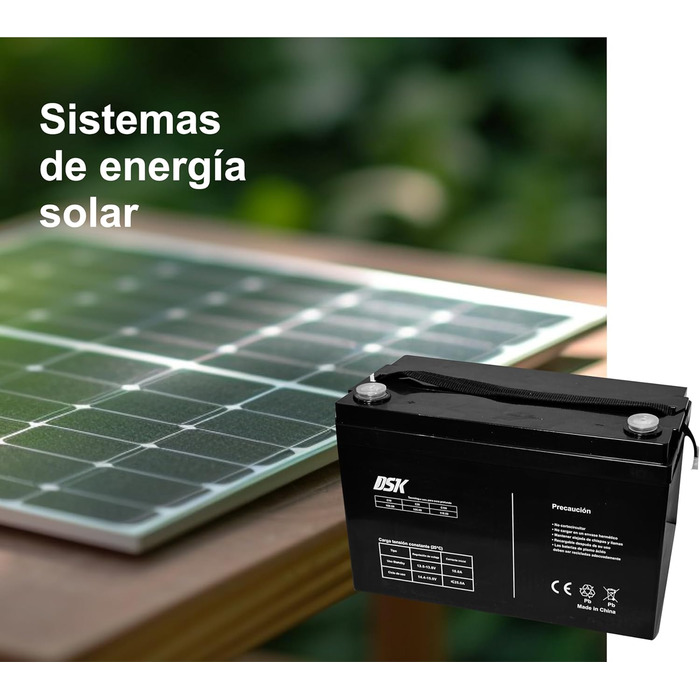 Акумуляторна батарея DSK 12V 9Ah Універсальний адаптер F1/F2 в комплекті Розміри 1565x100 мм Для ДБЖ, сигналізацій та електромобілів