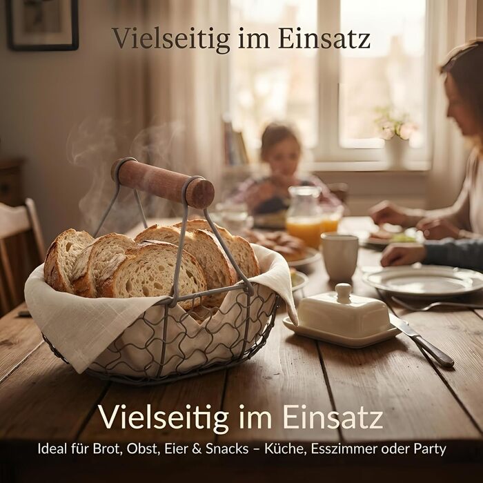 Дротяний кошик для яєць Gatuida для колекціонування Ретро металевий кошик для врожаю, дротяний кошик для зберігання, кухонний органайзер для яєць, фруктів, хліба для дому та вечірки