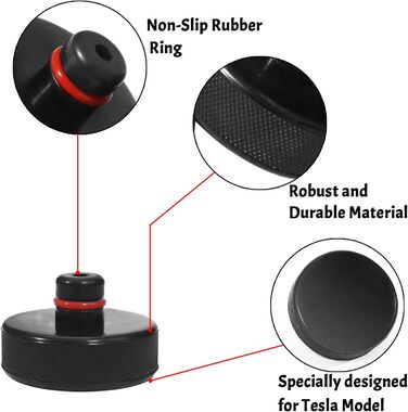 И Домкрат Гумова накладка Tesla Model 3/Y/S/X для візкового домкрата та універсальна гумова накладка для автомобільного позашляховика Надійний і практичний автомобільний тюнінг для захисту автомобільних домкратів від подряпин, 4 шт.