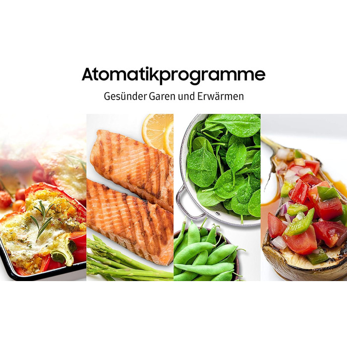 Комбінована мікрохвильова піч Samsung MW5000H MC2BH5013AW/EG з грилем і гарячим повітрям / 900 Вт / 28 л місця для приготування їжі (дуже велике) / Ширина 51,7 см / Розморожування потужністю / 35 автоматичних програм / Білий