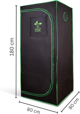 Гроубокс 80x80x180 см Тент для вирощування та розмноження рослин (гідропоніка) Шафа для рослин з Оксфорду 600D та високовідбиваючого мілару Тент для рослин та домашнього вирощування З водонепроникним піддоном