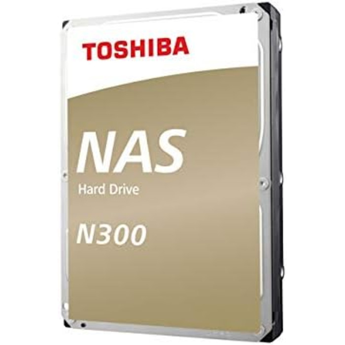 Внутрішній жорсткий диск Toshiba 14TB N300 NAS 3.5' SATA. Робота 24/7, підтримка систем з 1-8 відсіками, кеш-пам'ять 256 МБ, робоче навантаження 180 ТБ/рік, гарантія 3 роки (HDWG21EUZSVA).