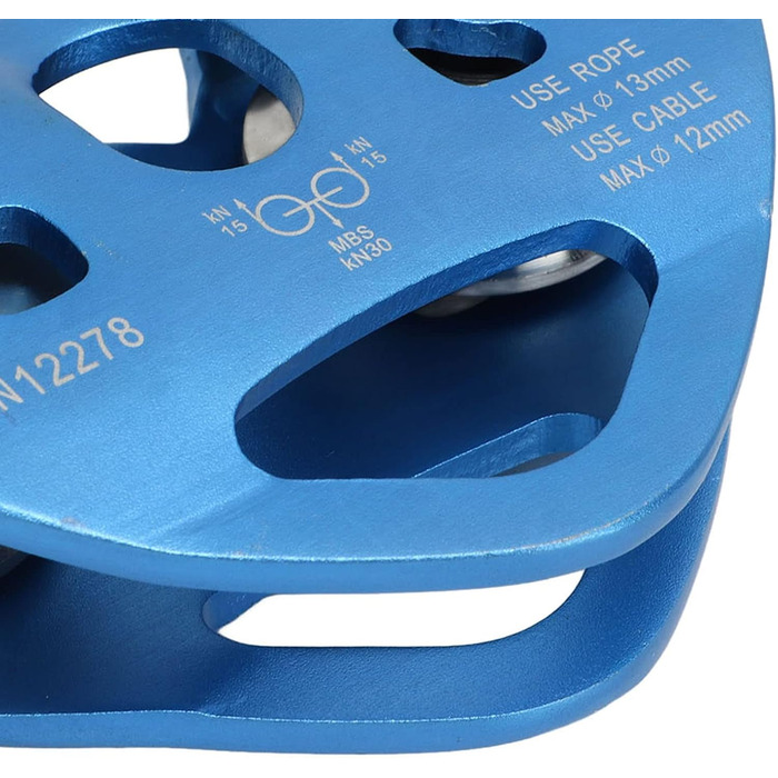 Подвійний блок для зіплайна, канатна дорога у формі серця для скелелазіння та використання, легка та синього кольору.