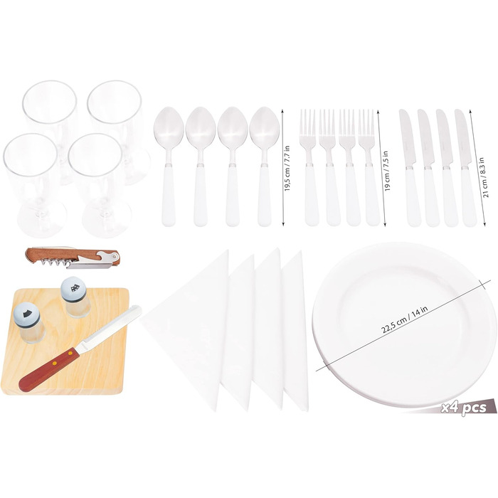 Рюкзак для пікніка BRUBAKER для 4 осіб, чорний, 30 39 x 21 см - вкл. відділення-холодильник знімний ізольований тримач для пляшок, чорний - 4 особи