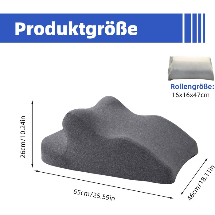 Подушка для читання для ліжка та дивана, ергономічна подушка для спини, подушка з піни з ефектом пам&39яті для спини, подушка для голови, подушка з рефлюксом, подушка для ніг, подушка для ліжка з чохлом, який можна прати, для сидіння, читання, перегляду т