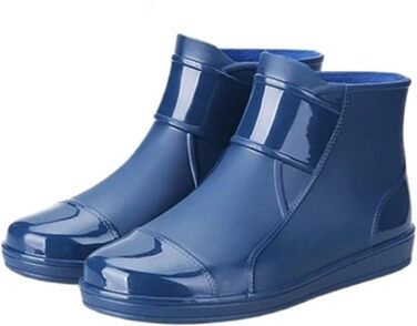 Чоловіче гумове взуття, чоловічі гумові чоботи, коротке гумове робоче взуття для вулиці, водонепроникне, бавовняне, тепле, чорне, розмір EU 41