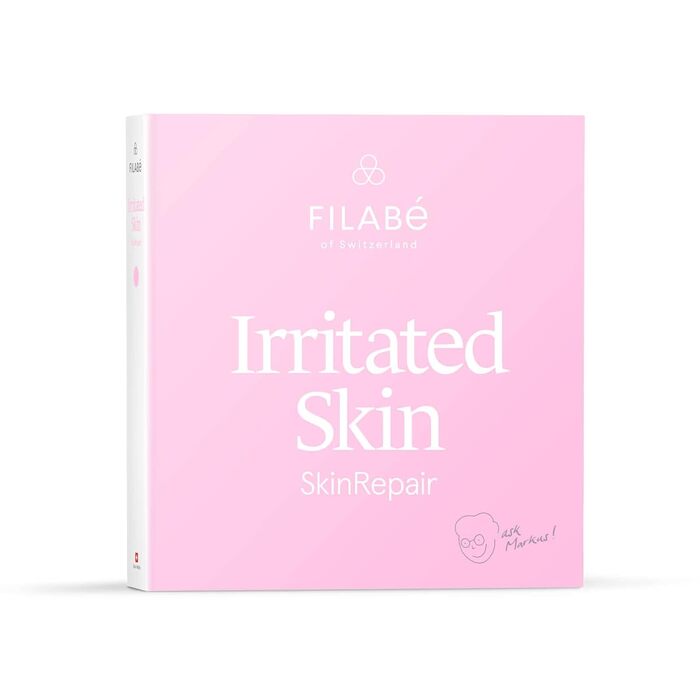 Подразнена шкіра - для догляду за чутливою шкірою з почервоніннями та сухими, подразненими ділянками. Упаковка на 28 днів. Веганський, без добавок - швейцарський, виготовлений компанією Filab зі Швейцарії