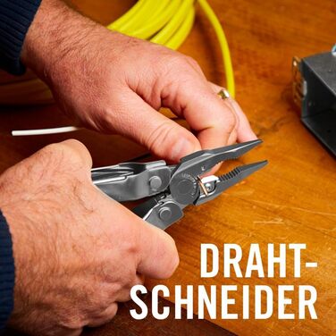 Мультиінструмент з 19 основними інструментами, виготовлений з нержавіючої сталі, з нейлоновою кобурою Чорний, 300