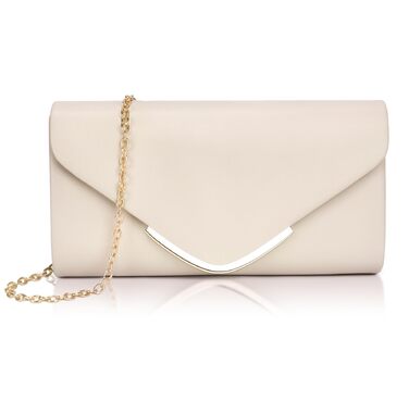 Жіночий клатч Larcenciel, шкіряна сумка кольору тілесного кольору з ланцюжком, елегантна вечірня сумка-конверт, модна сумка через плече