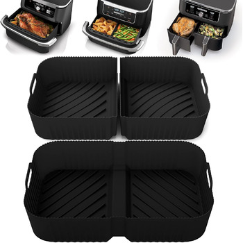 Аксесуари для фритюрниці Ninja Foodi Flexdrawer 10.4 л AF500EU, 3 шт. силіконова форма для фритюрниці, багаторазова мультипіч для мультипечі Аксесуари для ніндзя